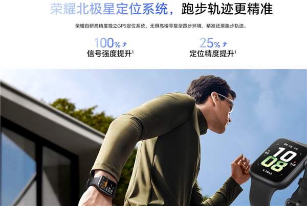 ：AMOLED方形表盘 支持北极星定位系统马竞合作伙伴999元起！荣耀手表5预售开启(图5)